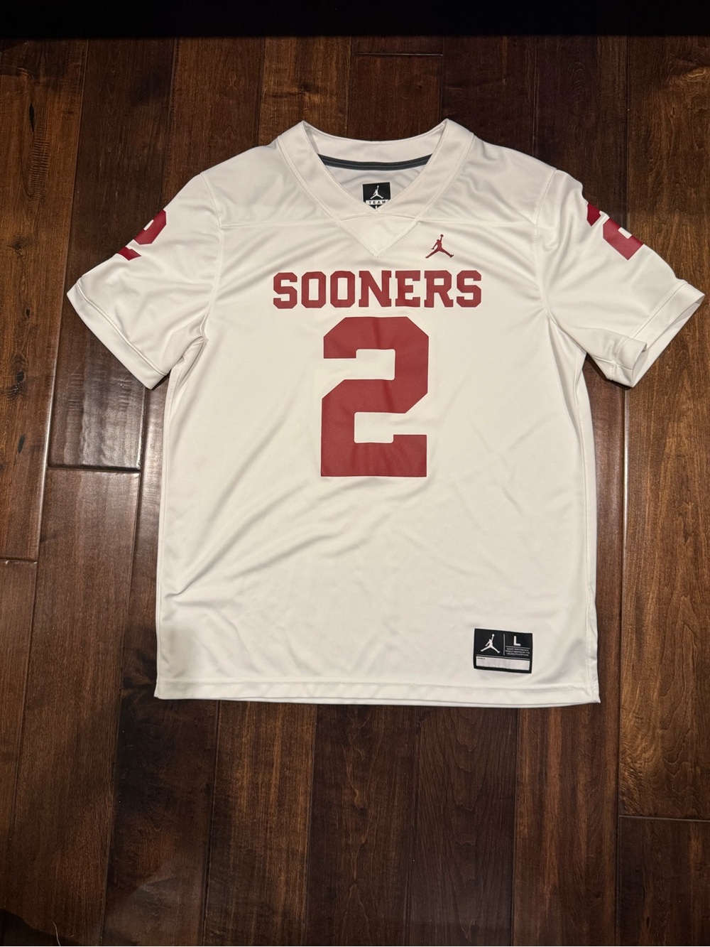 Jordan White & Crimson OU Sooners #2 Football Jersey